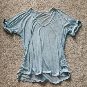 FREE PEOPLE Light Blue Fallin Burnout Tee